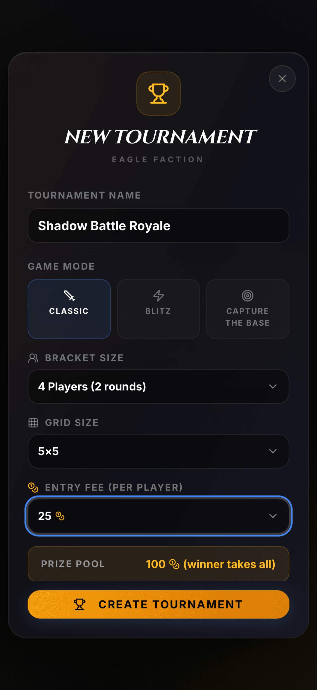 Run your own tournaments